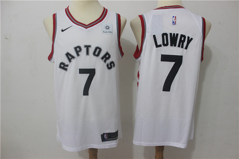 2019 Men Toronto Raptors 7 Lowry white Game Nike NBA Jerseys